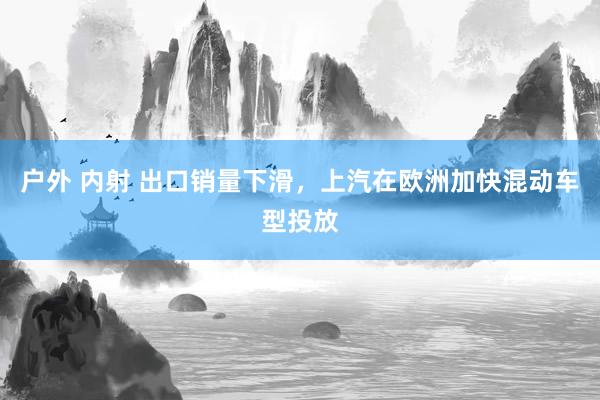 户外 内射 出口销量下滑，上汽在欧洲加快混动车型投放