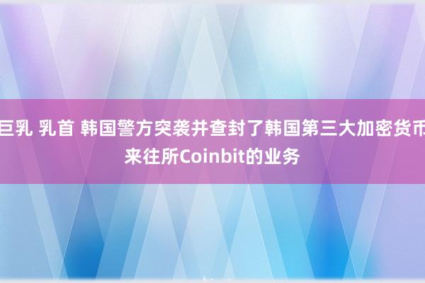 巨乳 乳首 韩国警方突袭并查封了韩国第三大加密货币来往所Coinbit的业务