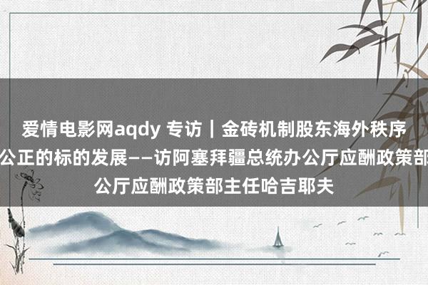 爱情电影网aqdy 专访｜金砖机制股东海外秩序朝着愈加公正公正的标的发展——访阿塞拜疆总统办公厅应酬政策部主任哈吉耶夫