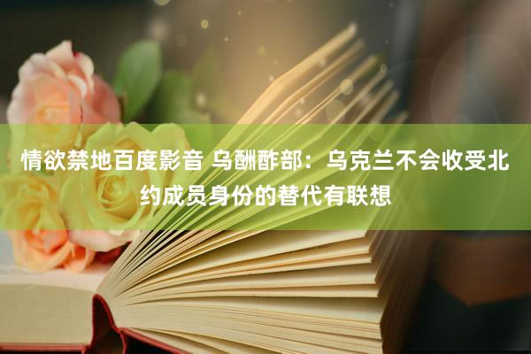 情欲禁地百度影音 乌酬酢部：乌克兰不会收受北约成员身份的替代有联想
