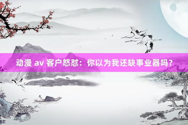 动漫 av 客户怒怼：你以为我还缺事业器吗？