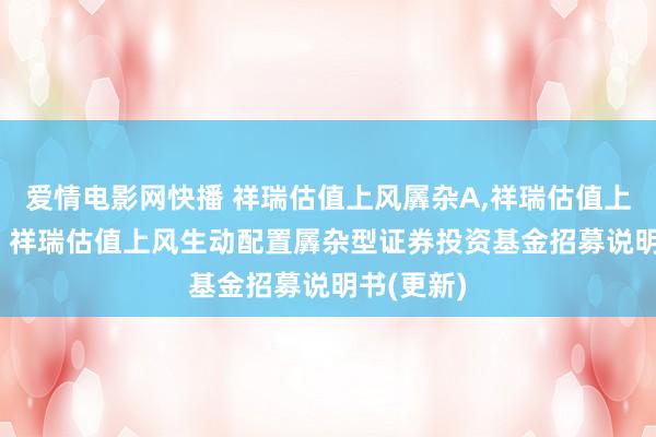爱情电影网快播 祥瑞估值上风羼杂A,祥瑞估值上风羼杂C: 祥瑞估值上风生动配置羼杂型证券投资基金招募说明书(更新)