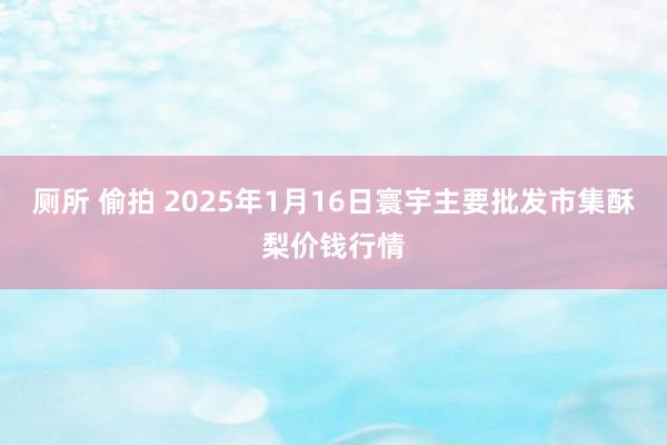厕所 偷拍 2025年1月16日寰宇主要批发市集酥梨价钱行情