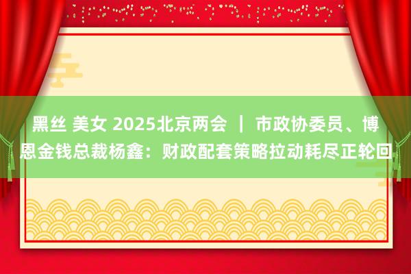 黑丝 美女 2025北京两会 ｜ 市政协委员、博恩金钱总裁杨鑫：财政配套策略拉动耗尽正轮回