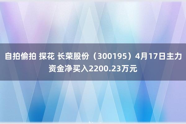 自拍偷拍 探花 长荣股份（300195）4月17日主力资金净买入2200.23万元