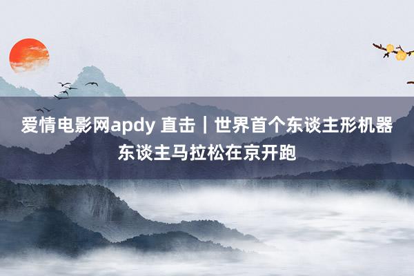 爱情电影网apdy 直击｜世界首个东谈主形机器东谈主马拉松在京开跑